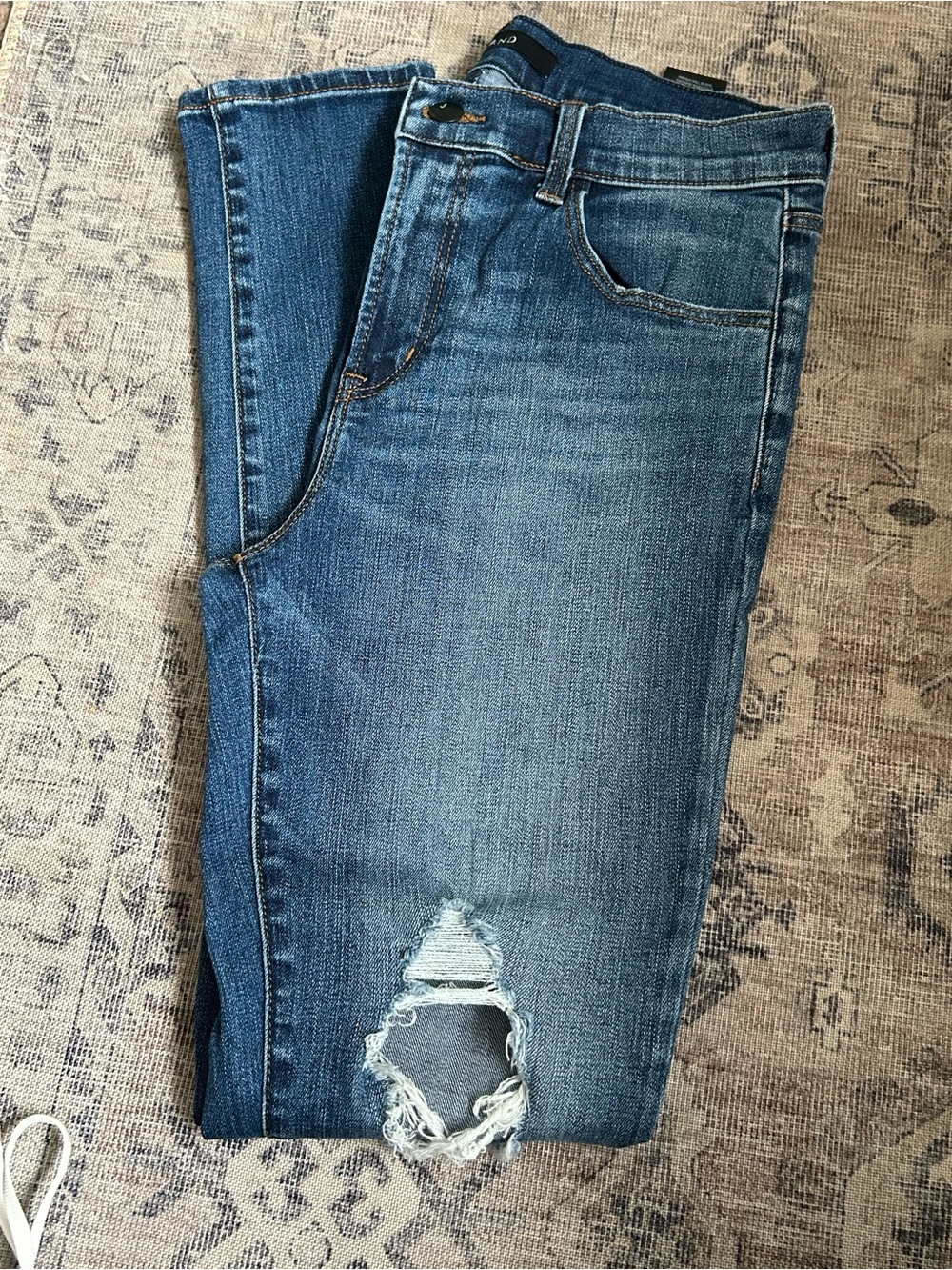 J Brand Women’s Distressed Blue Skinny Jeans